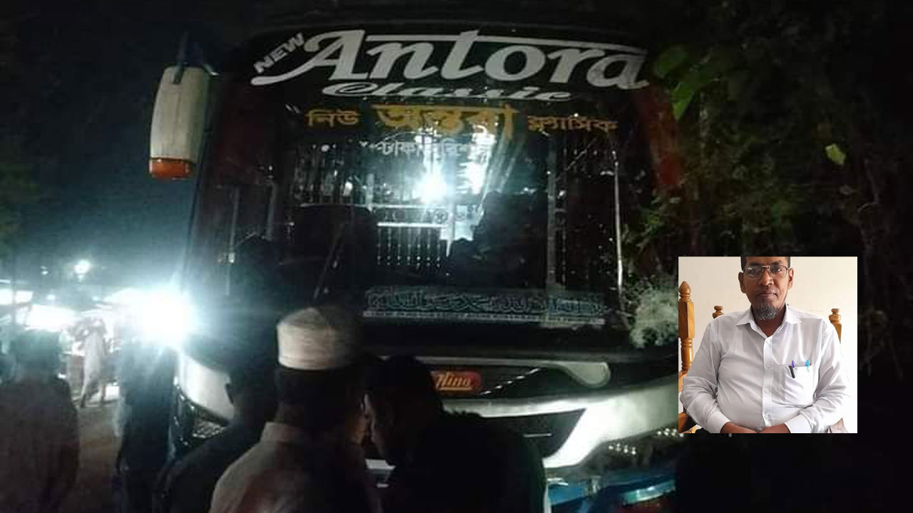 বরিশাল বিশ্ববিদ্যাল সংলগ্ন মহাসড়কে বাসচাপায় স্কুল শিক্ষক নিহত